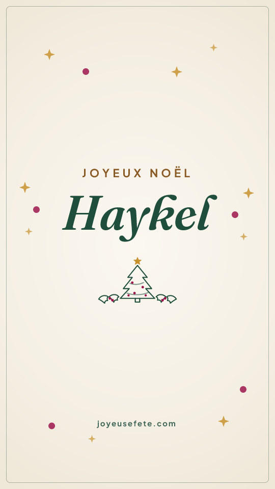 Image « Joyeux Noël Haykel » au format story