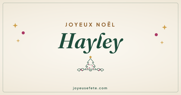 Image « Joyeux Noël Hayley » au format large