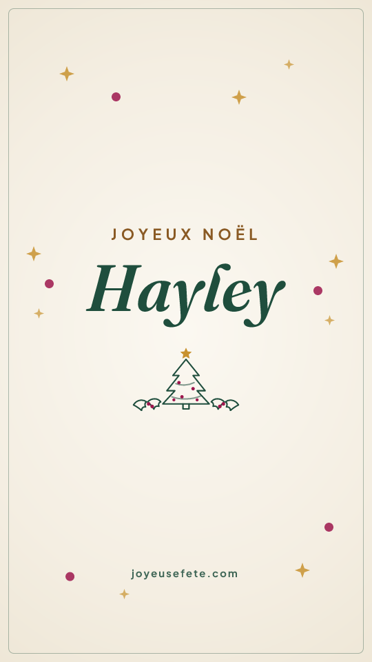 Image « Joyeux Noël Hayley » au format story