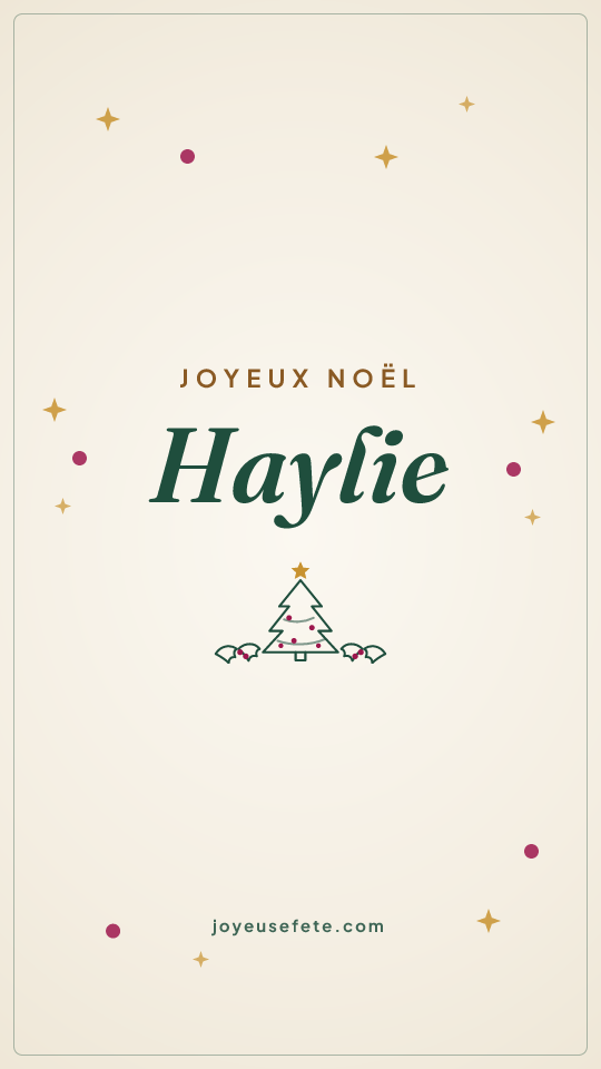 Image « Joyeux Noël Haylie » au format story