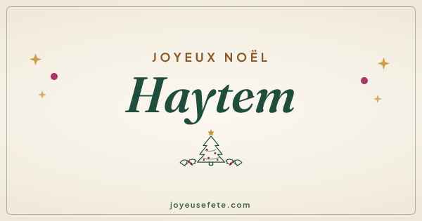 Image « Joyeux Noël Haytem » au format large
