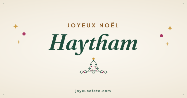 Image « Joyeux Noël Haytham » au format large