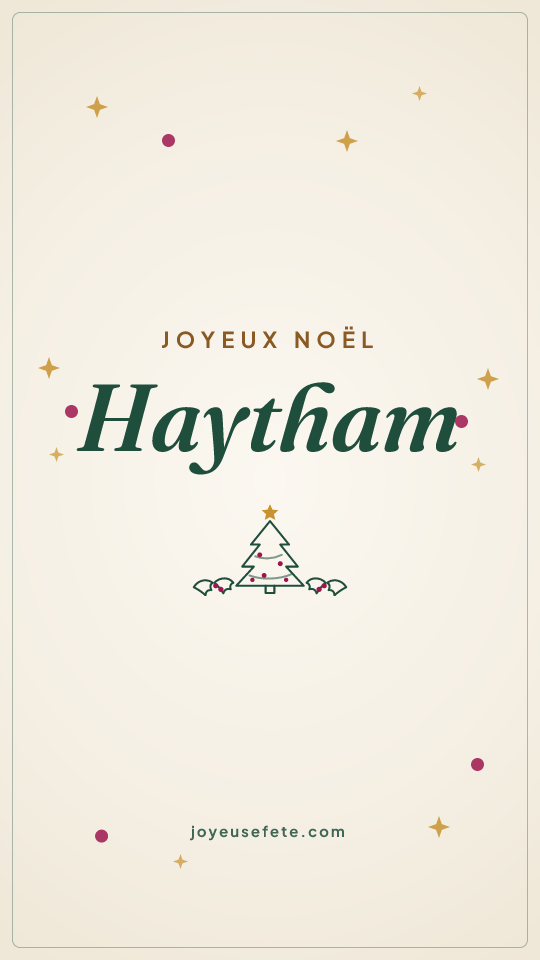 Image « Joyeux Noël Haytham » au format story