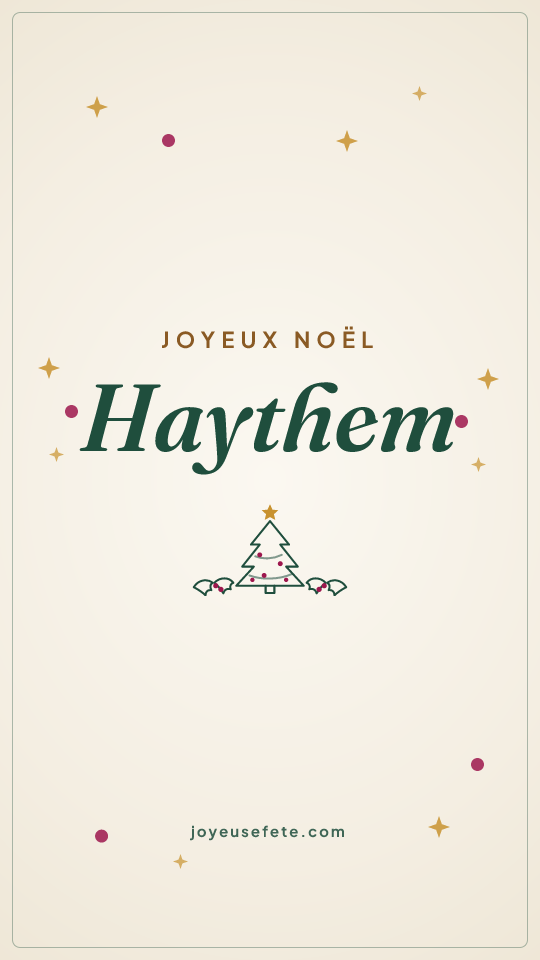 Image « Joyeux Noël Haythem » au format story