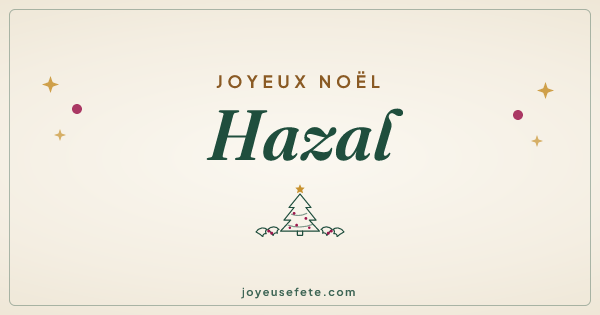 Image « Joyeux Noël Hazal » au format large