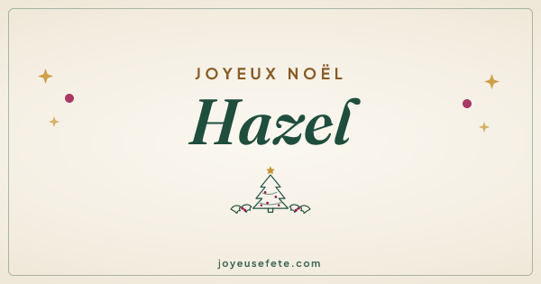 Image « Joyeux Noël Hazel » au format large