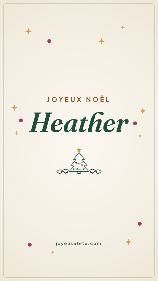 Image « Joyeux Noël Heather » au format story