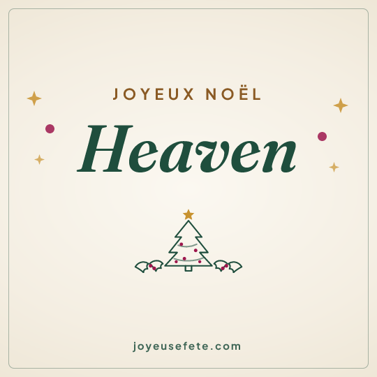 Image carrée « Joyeux Noël Heaven » pour WhatsApp