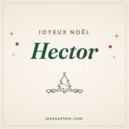 Image carrée « Joyeux Noël Hector » pour WhatsApp