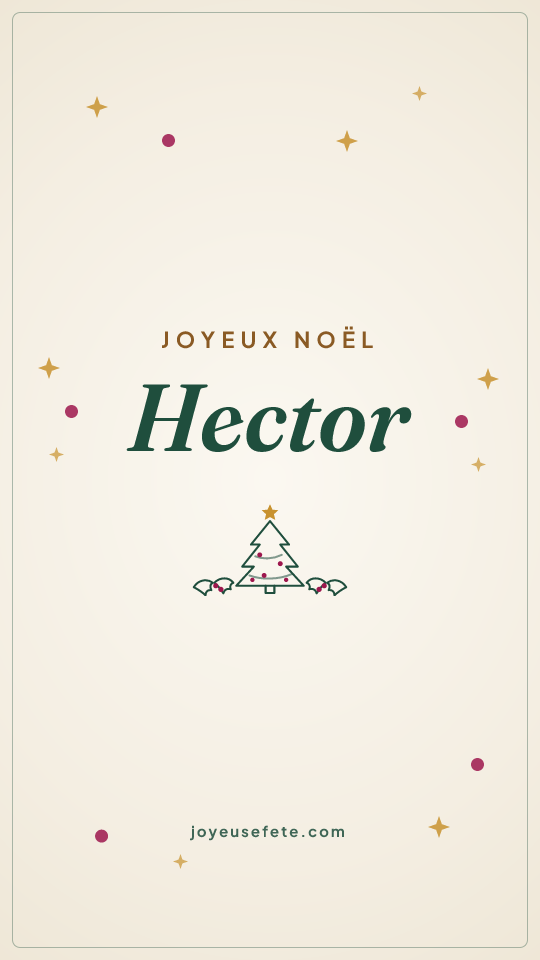 Image « Joyeux Noël Hector » au format story