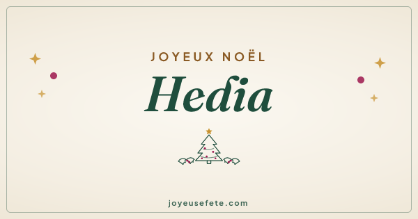 Image « Joyeux Noël Hedia » au format large