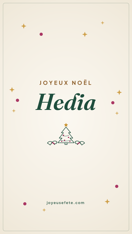 Image « Joyeux Noël Hedia » au format story