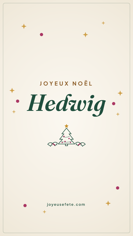 Image « Joyeux Noël Hedwig » au format story