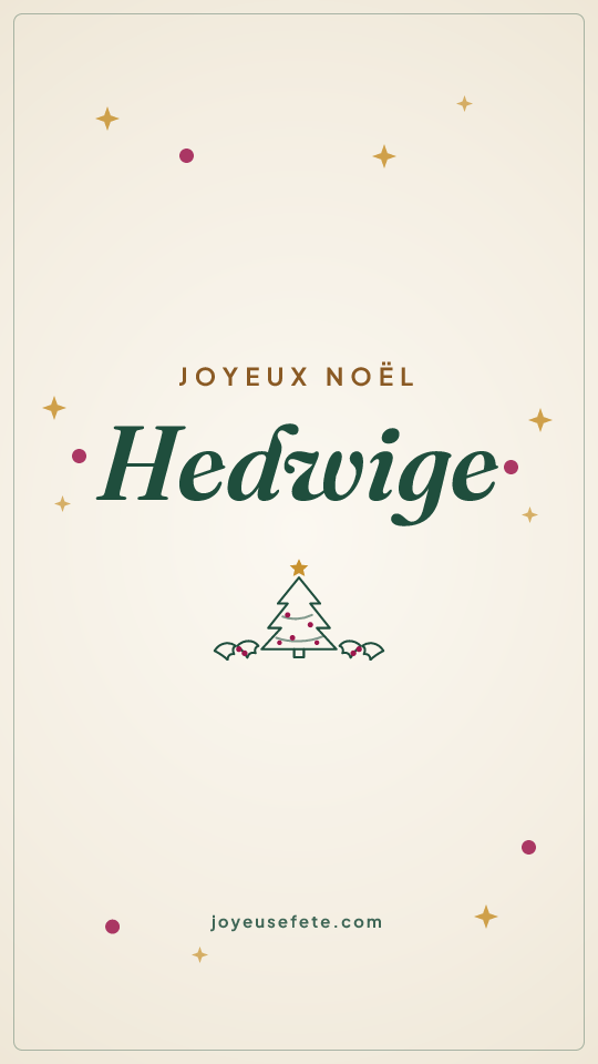 Image « Joyeux Noël Hedwige » au format story
