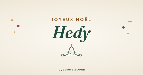 Image « Joyeux Noël Hedy » au format large