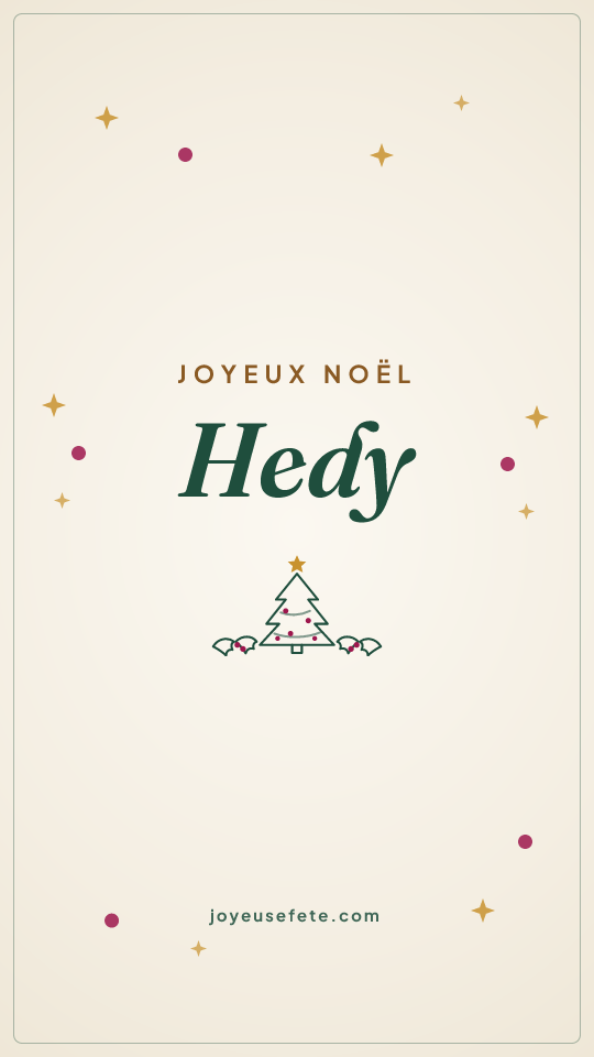 Image « Joyeux Noël Hedy » au format story