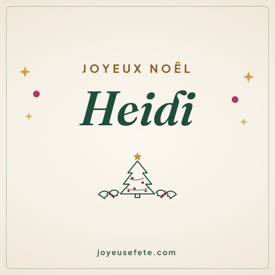 Image carrée « Joyeux Noël Heidi » pour WhatsApp