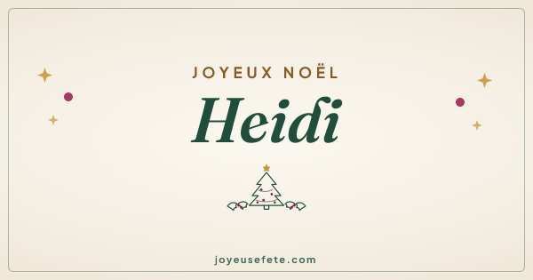 Image « Joyeux Noël Heidi » au format large