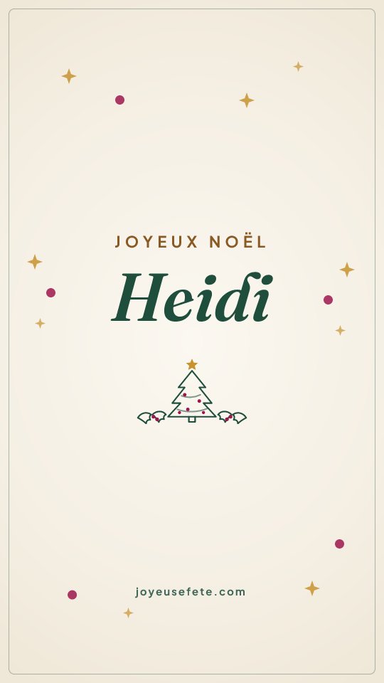 Image « Joyeux Noël Heidi » au format story