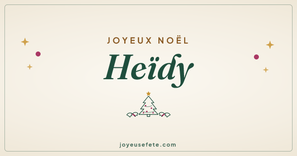 Image « Joyeux Noël Heïdy » au format large