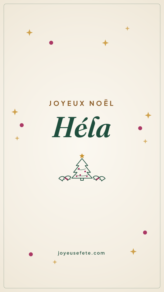 Image « Joyeux Noël Héla » au format story
