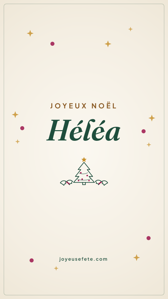 Image « Joyeux Noël Héléa » au format story