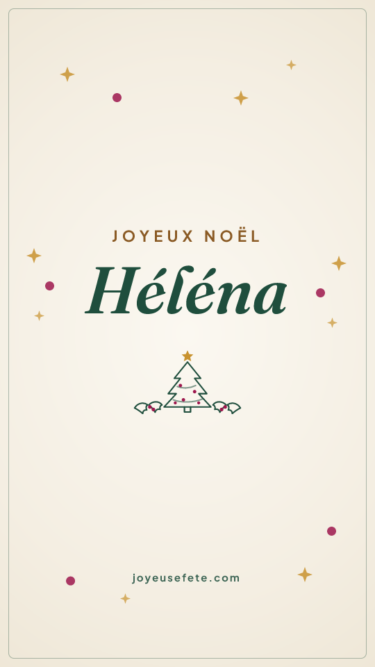 Image « Joyeux Noël Héléna » au format story