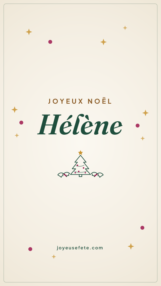 Image « Joyeux Noël Hélène » au format story