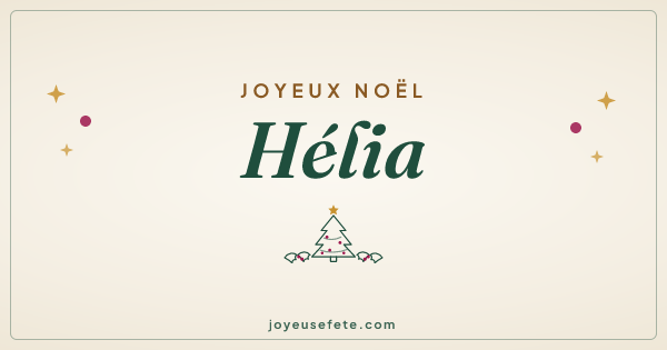 Image « Joyeux Noël Hélia » au format large