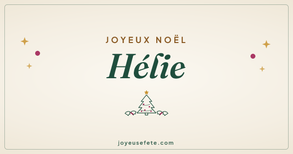 Image « Joyeux Noël Hélie » au format large