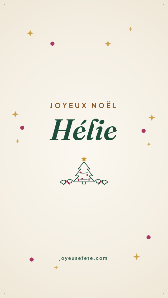 Image « Joyeux Noël Hélie » au format story