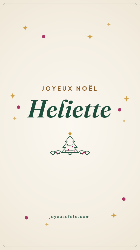 Image « Joyeux Noël Heliette » au format story