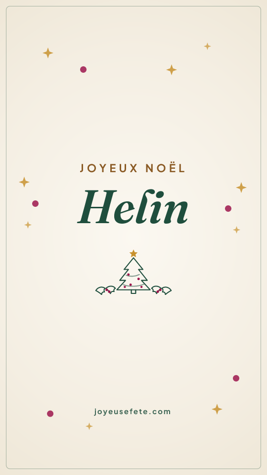 Image « Joyeux Noël Helin » au format story