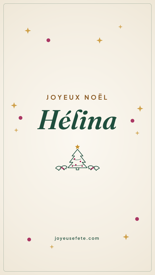 Image « Joyeux Noël Hélina » au format story