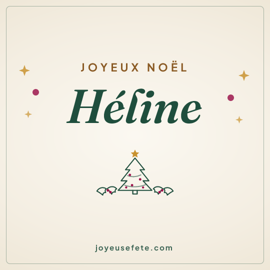 Image carrée « Joyeux Noël Héline » pour WhatsApp