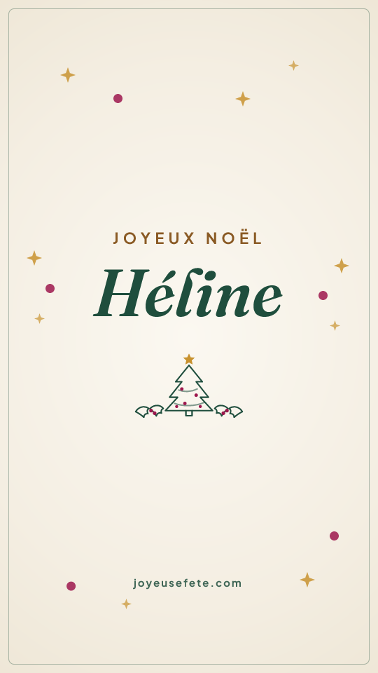 Image « Joyeux Noël Héline » au format story