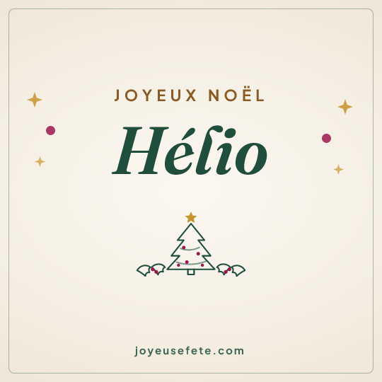 Image carrée « Joyeux Noël Hélio » pour WhatsApp
