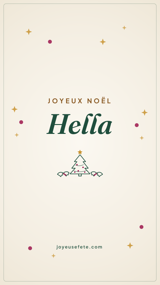 Image « Joyeux Noël Hella » au format story