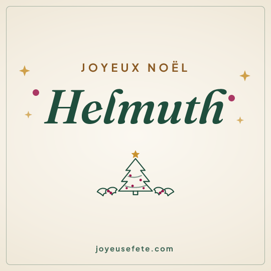 Image carrée « Joyeux Noël Helmuth » pour WhatsApp