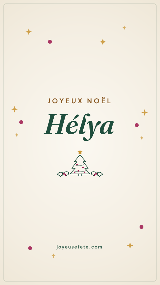 Image « Joyeux Noël Hélya » au format story