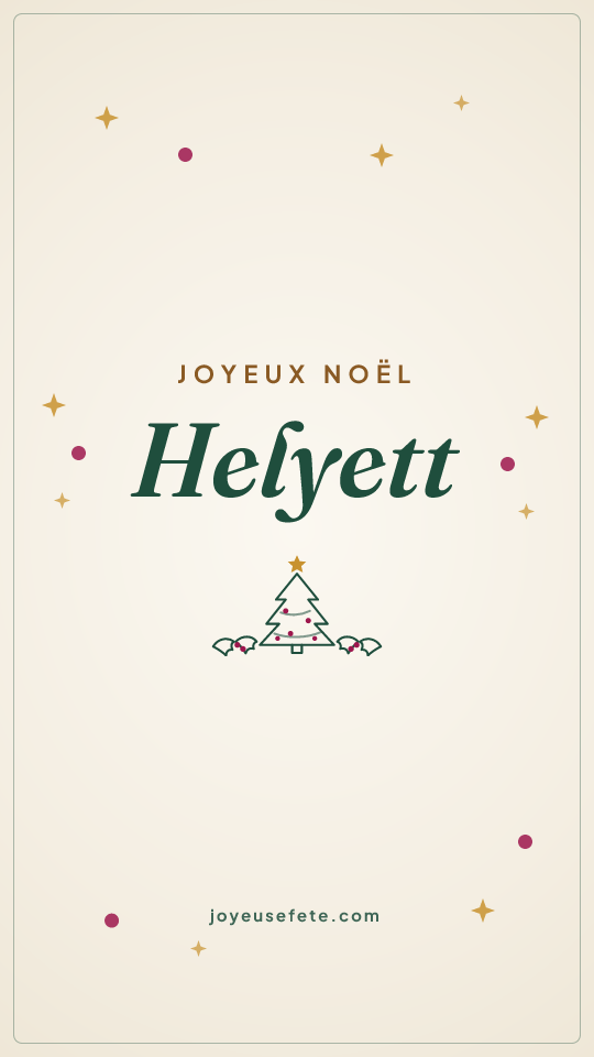 Image « Joyeux Noël Helyett » au format story