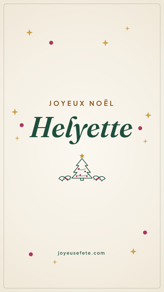 Image « Joyeux Noël Helyette » au format story