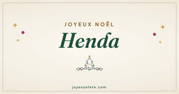 Image « Joyeux Noël Henda » au format large