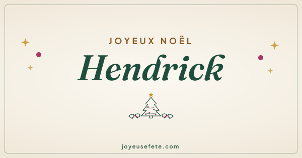 Image « Joyeux Noël Hendrick » au format large