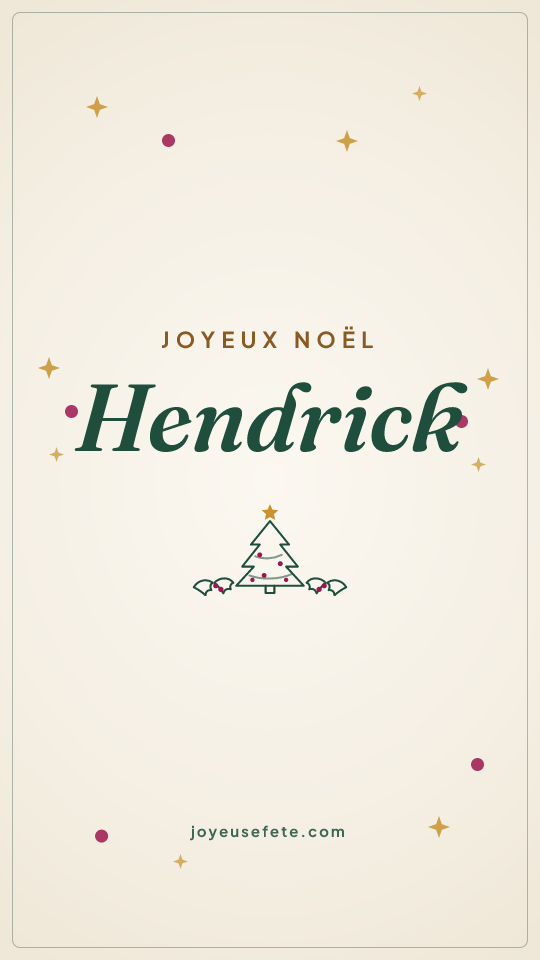 Image « Joyeux Noël Hendrick » au format story