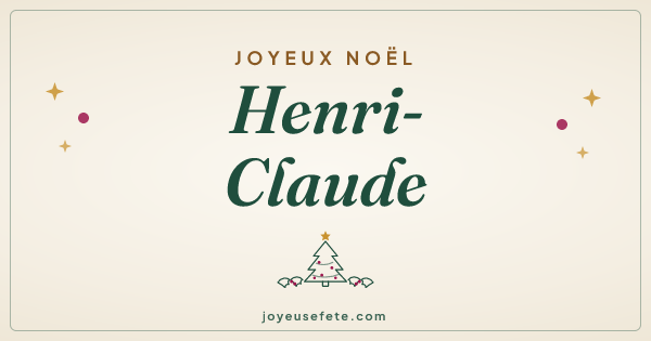 Image « Joyeux Noël Henri-Claude » au format large