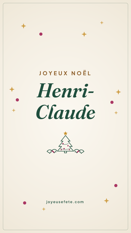 Image « Joyeux Noël Henri-Claude » au format story