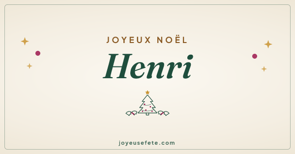 Image « Joyeux Noël Henri » au format large