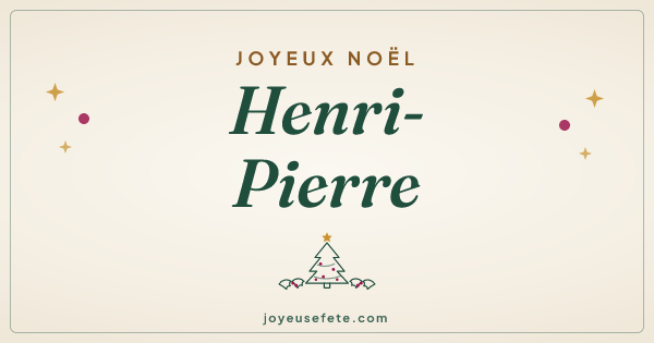 Image « Joyeux Noël Henri-Pierre » au format large