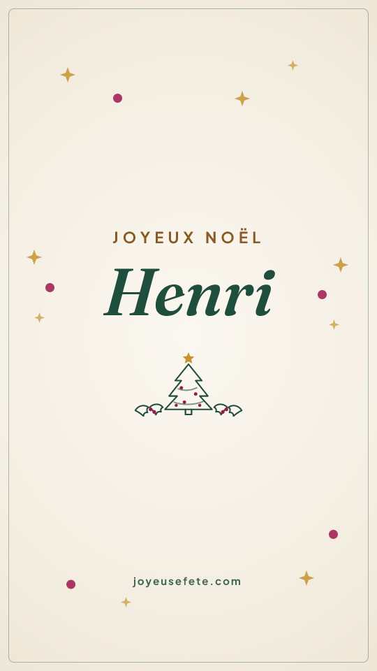 Image « Joyeux Noël Henri » au format story